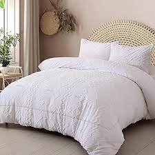White Tufted Comforter Set King Size