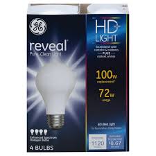 Save On Ge Reveal Halogen Hd Light Bulb 100 Watt 4 Ct Order Online Delivery Stop Shop