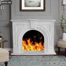 White Marble Fireplace Mantel Surround