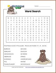 Explore groundhog day with these themed activity worksheets. Groundhog Day Intermediate Word Search