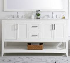 Clean lines build up the metal frame, creating style. Bathroom Double Sink Vanities Image Of Bathroom And Closet