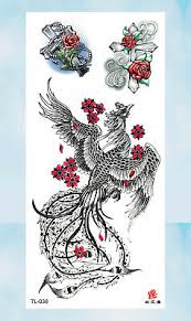 phoenix flower temporary tattoo real