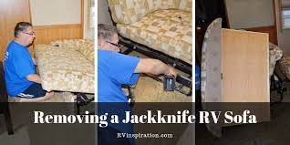 remove the jackknife sofa from your rv