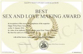 Best Sex And Love Making Award