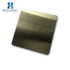 Hairline finish pvd bronze coated stainless steel sheet from foshan gangzhan steel developing co., ltd. Excellent Manufacturing 304 Hairline Black Color Stainless Steel Sheet Rich Steel