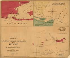 File Charts Of Savannah River Pensacola Bay And Key West