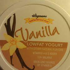 vanilla yogurt lowfat and nutrition facts