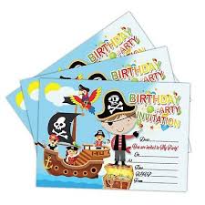 Pirates Invitations Birthday Party Invites Boys Kids Childrens Invite Cards Ebay