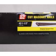 4d hard cut masonry nails 3 1 2 long
