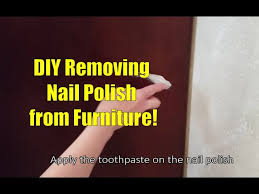 removing nail polish from furniture diy