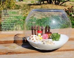 Plain Bubble Bowl Glass Round Vase