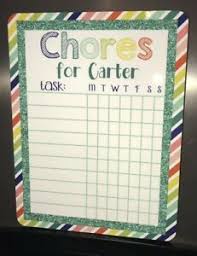 Details About Personlized Chore Chart Board Dry Erase