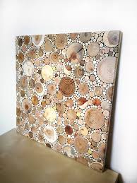 Large Wooden Mosaic Wall Art Reclaimed