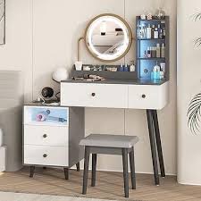 vabches makeup vanity desk with led