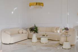 living room beige boucle miami