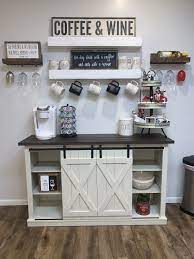Set yourself up for a relaxing weekend by placing your coffee bar in the coziest spot in your kitchen. Coffee Bar In 2021 Coffee Bar Home Diy Home Bar Bars For Home