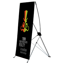 1 side x banner stand in motion
