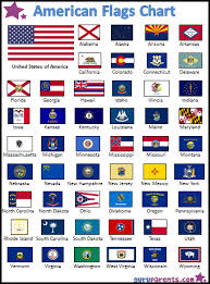American Flags Chart A Colorful Chart With The 50 United