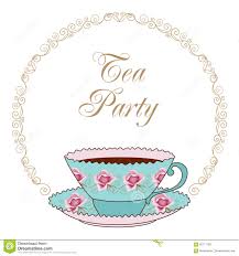 Tea Party Card Stock Vector Illustration Of Decorative 62111158