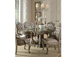floina dining table in silver gold