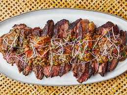 tri tip steak with tiger bite sauce