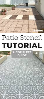 stenciled patio makeover tutorial
