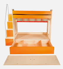 multi flexi bunk bed in orange