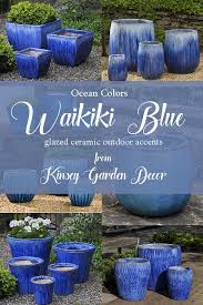 kinsey garden decor blue ceramic