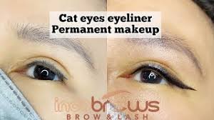 permanent cat eyes eyeliner on asian