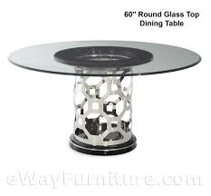 60 Round Glass Top Dining Table In