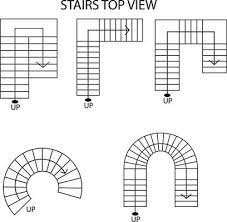 Floor Plan Stairs Vector Art Icons