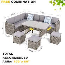 vongrasig 7 pcs patio furniture set