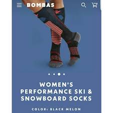 Bombas Womens Performance Ski Snowboard Socks Nwt