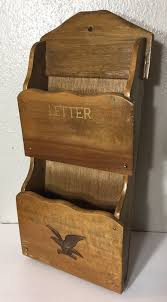 Wooden Mail Letter Holder 2 Slot Rack