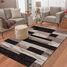 superior rockwood contemporary geometric patchwork area rug brown 10x14 ft