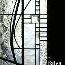 modern art abstract leaded glass front