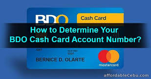 your bdo cash card account number