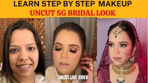 glossy bridal makeup