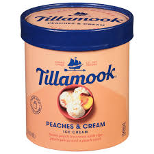tillamook ice cream peaches cream
