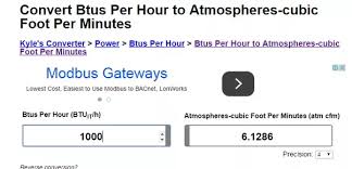 How Is Btu Converted Into Cfm Quora