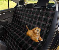 Plaid Dog Hammock Pet Back Seat Cover