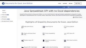 Net Java Excel Api Generate Load Edit Spreadsheets In