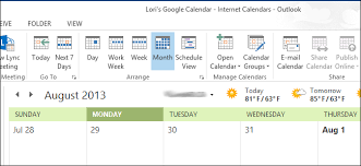 How To View Your Google Calendars In Outlook 2013