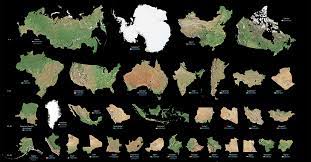 land mes from largest to smallest