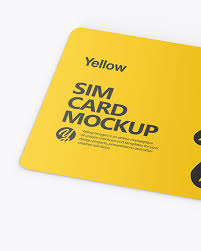 Including multiple different angles and views with clean empty space free business card mockups. Sim Card Mockup In Stationery Mockups On Yellow Images Object Mockups