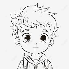 cartoon boy face coloring pages outline