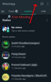 how to fix whatsapp status search icon