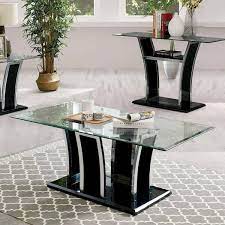 Clear Rectangle Glass Top Coffee Table