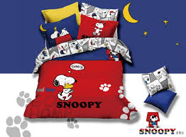 Snoopy Dog Red Comforter Bedding Set