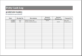 Petty Cash Log Template For Excel Word Excel Templates